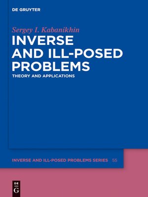 cover image of Inverse and Ill-posed Problems